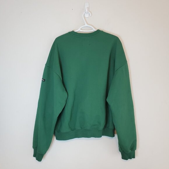Ajobyajo Ajolica Spellout Crewneck Sweatshirt Green Size XL - Picture 2 of 6